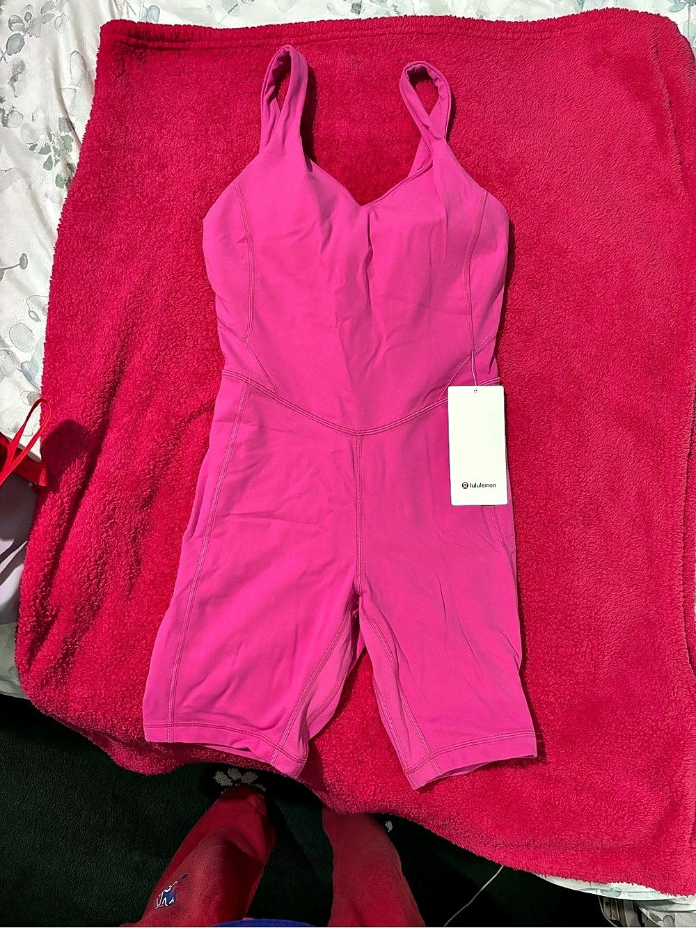 lululemon Align Onesie 8" Pink Romper Size 8